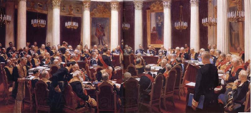 Ilya Repin Formal Session of the State Council Held to Hark its Centeary on 7 May 1901,1903 Spain oil painting art